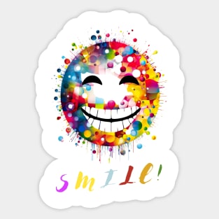 Smile and spread joy around you, Smiles are Contagious Sticker